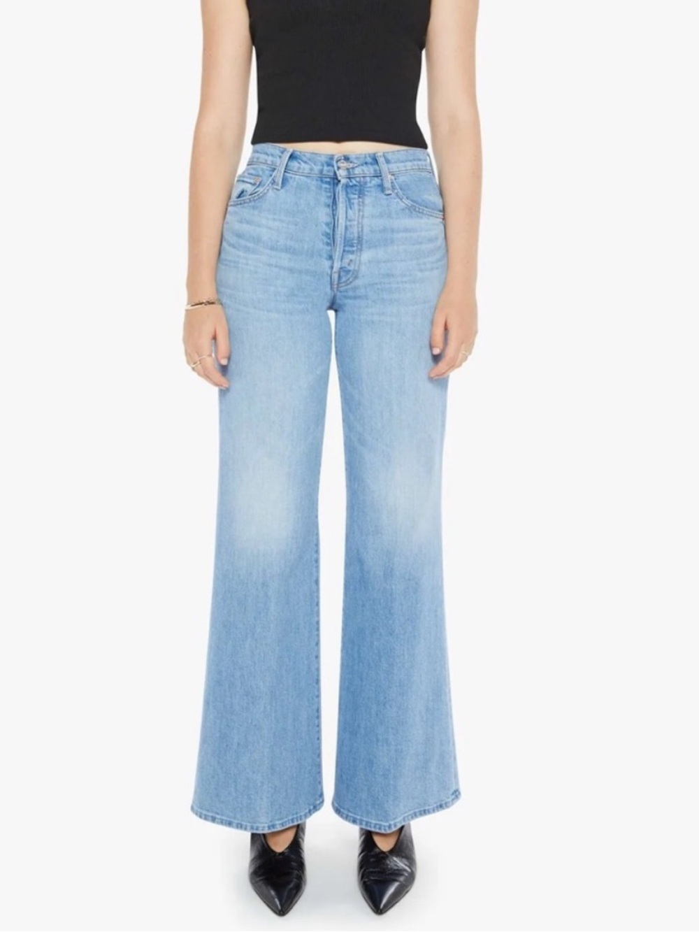 Mother The Tomcat Roller Skimp Puzzled Wide Leg Jeans Size 30